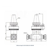 90-ER40x2 Double head Double outlet type 90° Angle Head - Big-tools Industrial Supply Tools for Metal Cutting